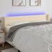 Tăblie de pat cu LED, crem, 163x16x78/88 cm, textil - WALTI WALTI