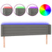 Tăblie de pat cu LED, gri închis, 183x16x78/88 cm, textil - WALTI WALTI