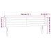 Tăblie de pat cu LED, gri taupe, 183x16x78/88 cm, textil - WALTI WALTI
