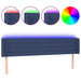Tăblie de pat cu LED, albastru, 183x16x78/88 cm, textil - WALTI WALTI