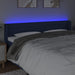 Tăblie de pat cu LED, albastru, 183x16x78/88 cm, textil - WALTI WALTI
