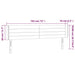 Tăblie de pat cu LED, albastru, 183x16x78/88 cm, textil - WALTI WALTI