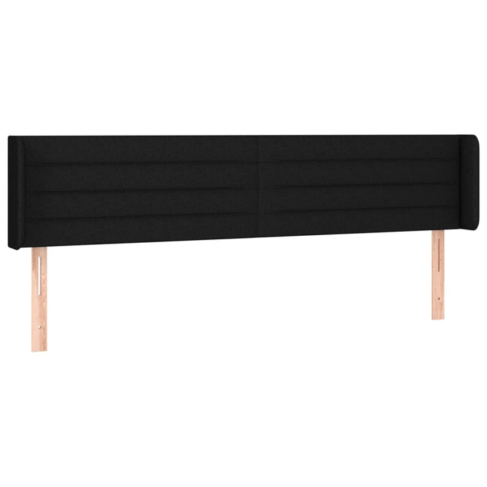 Tăblie de pat cu LED, negru, 203x16x78/88 cm, textil - WALTI WALTI