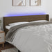 Tăblie de pat cu LED, maro închis, 203x16x78/88 cm, textil - WALTI WALTI