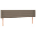 Tăblie de pat cu LED, gri taupe, 203x16x78/88 cm, textil - WALTI WALTI