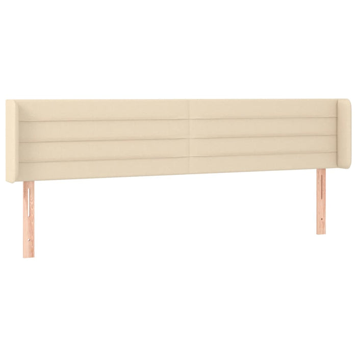 Tăblie de pat cu LED, crem, 203x16x78/88 cm, textil - WALTI WALTI