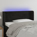 Tăblie de pat cu LED, negru, 83x16x78/88 cm, catifea - WALTI WALTI