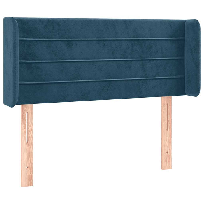 Tăblie de pat cu LED, albastru închis, 83x16x78/88 cm, catifea - WALTI WALTI