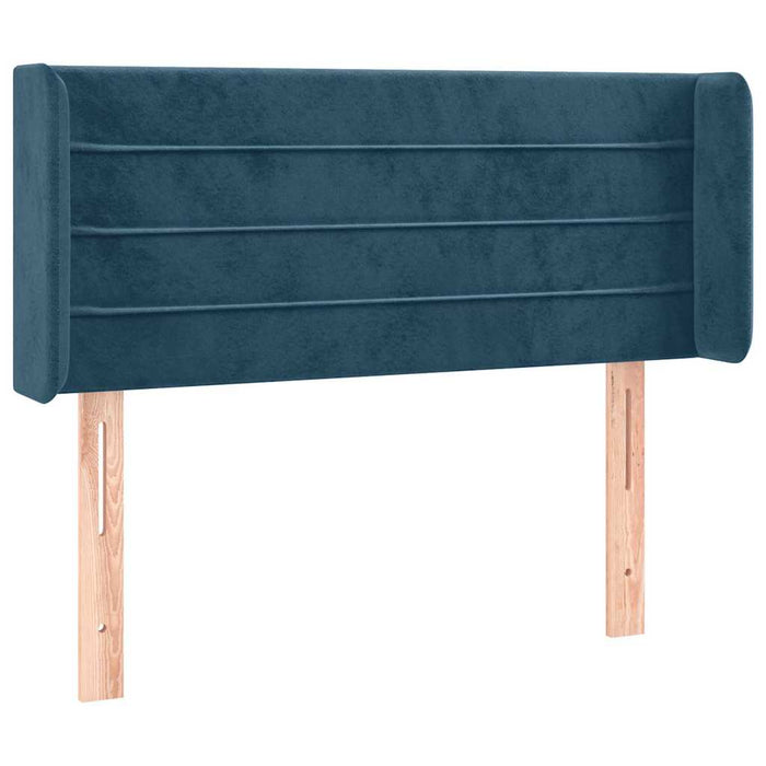 Tăblie de pat cu LED, albastru închis, 93x16x78/88 cm, catifea - WALTI WALTI