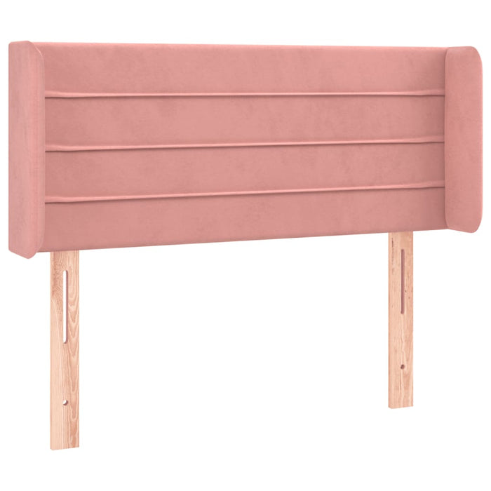 Tăblie de pat cu LED, roz, 93x16x78/88 cm, catifea - WALTI WALTI