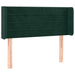 Tăblie de pat cu LED, verde închis, 103x16x78/88 cm, catifea - WALTI WALTI