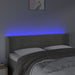 Tăblie de pat cu LED, gri deschis, 147x16x78/88 cm, catifea - WALTI WALTI