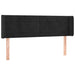 Tăblie de pat cu LED, negru, 147x16x78/88 cm, catifea - WALTI WALTI