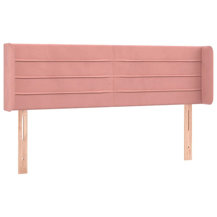 Tăblie de pat cu LED, roz, 147x16x78/88 cm, catifea - WALTI WALTI