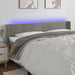 Tăblie de pat cu LED, gri deschis, 163x16x78/88 cm, catifea - WALTI WALTI