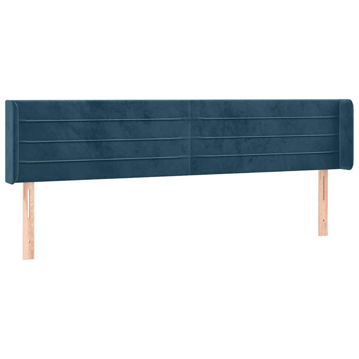 Tăblie de pat cu LED, albastru închis, 163x16x78/88 cm, catifea - WALTI WALTI