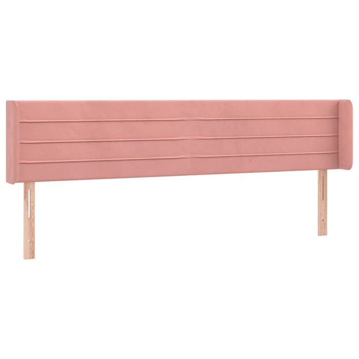Tăblie de pat cu LED, roz, 163x16x78/88 cm, catifea - WALTI WALTI