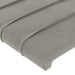Tăblie de pat cu LED, gri deschis, 203x16x78/88 cm, catifea - WALTI WALTI