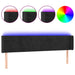 Tăblie de pat cu LED, negru, 203x16x78/88 cm, catifea - WALTI WALTI