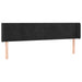 Tăblie de pat cu LED, negru, 203x16x78/88 cm, catifea - WALTI WALTI