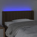 Tăblie de pat cu LED, maro închis, 83x16x78/88 cm, textil - WALTI WALTI