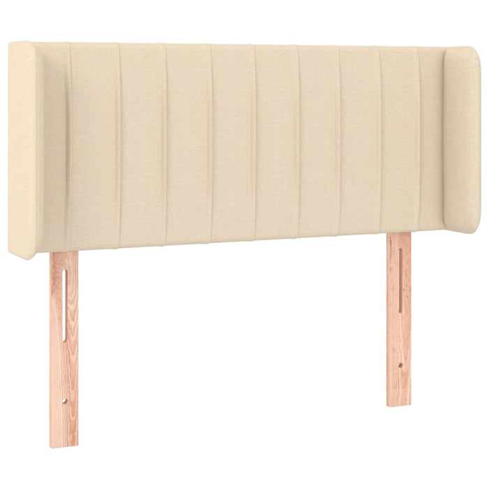 Tăblie de pat cu LED, crem, 83x16x78/88 cm, textil - WALTI WALTI
