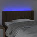 Tăblie de pat cu LED, maro închis, 93x16x78/88 cm, textil - WALTI WALTI