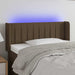 Tăblie de pat cu LED, maro închis, 93x16x78/88 cm, textil - WALTI WALTI