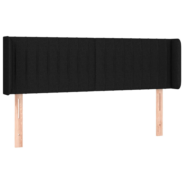 Tăblie de pat cu LED, negru, 147x16x78/88 cm, textil - WALTI WALTI