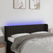 Tăblie de pat cu LED, negru, 147x16x78/88 cm, textil - WALTI WALTI