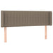 Tăblie de pat cu LED, gri taupe, 147x16x78/88 cm, textil - WALTI WALTI