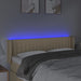 Tăblie de pat cu LED, crem, 147x16x78/88 cm, textil - WALTI WALTI