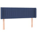 Tăblie de pat cu LED, albastru, 147x16x78/88 cm, textil - WALTI WALTI