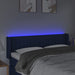 Tăblie de pat cu LED, albastru, 147x16x78/88 cm, textil - WALTI WALTI
