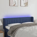 Tăblie de pat cu LED, albastru, 147x16x78/88 cm, textil - WALTI WALTI