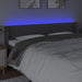 Tăblie de pat cu LED, gri închis, 163x16x78/88 cm, textil - WALTI WALTI