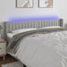 Tăblie de pat cu LED, gri deschis, 183x16x78/88 cm, textil - WALTI WALTI