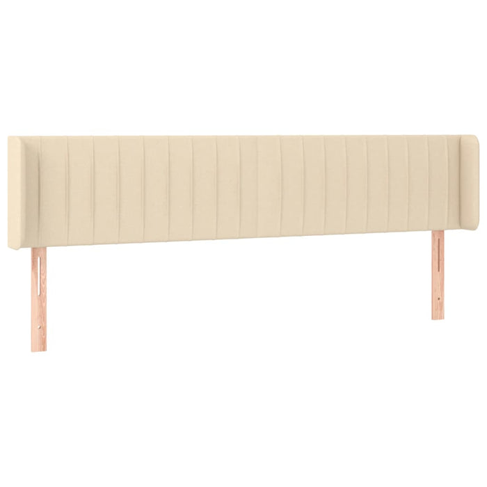 Tăblie de pat cu LED, crem, 183x16x78/88 cm, textil WALTI