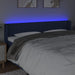 Tăblie de pat cu LED, albastru, 183x16x78/88 cm, textil - WALTI WALTI