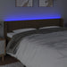 Tăblie de pat cu LED, maro închis, 203x16x78/88 cm, textil - WALTI WALTI