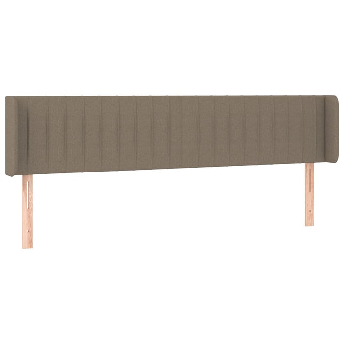 Tăblie de pat cu LED, gri taupe, 203x16x78/88 cm, textil - WALTI WALTI