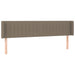 Tăblie de pat cu LED, gri taupe, 203x16x78/88 cm, textil - WALTI WALTI