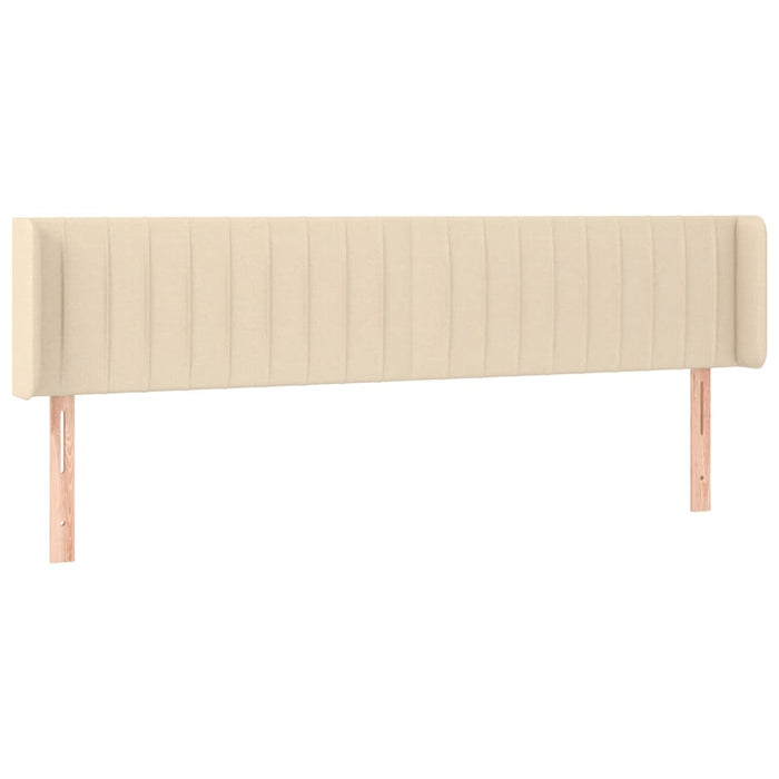 Tăblie de pat cu LED, crem, 203x16x78/88 cm, textil - WALTI WALTI