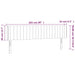 Tăblie de pat cu LED, crem, 203x16x78/88 cm, textil - WALTI WALTI