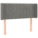 Tăblie de pat cu LED, gri deschis, 83x16x78/88 cm, catifea - WALTI WALTI
