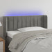 Tăblie de pat cu LED, gri deschis, 103x16x78/88 cm, catifea - WALTI WALTI