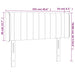 Tăblie de pat cu LED, roz, 103x16x78/88 cm, catifea - WALTI WALTI
