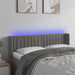 Tăblie de pat cu LED, gri deschis, 147x16x78/88 cm, catifea - WALTI WALTI