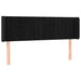 Tăblie de pat cu LED, negru, 147x16x78/88 cm, catifea - WALTI WALTI