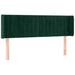 Tăblie de pat cu LED, verde închis, 147x16x78/88 cm, catifea - WALTI WALTI